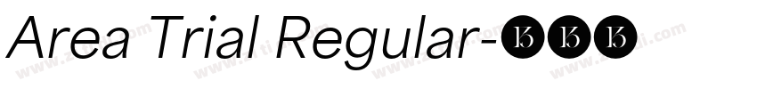 Area Trial Regular字体转换